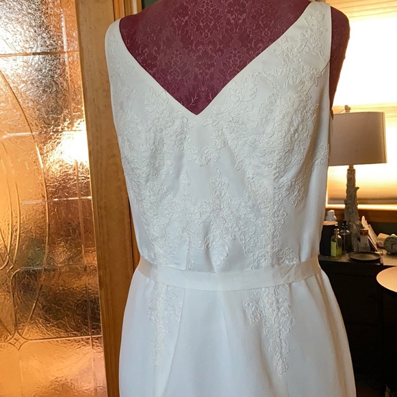 Galina Chiffon Ruffle Back Wedding Dress - Picture 9 of 10